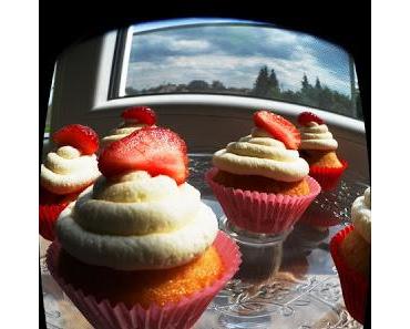 Erdbeer-Cupcakes mit Vanillefrosting