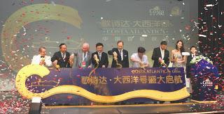 Costa hofft in China auf Gäste: Erstanlauf der Costa Atlantica in Schanghai
