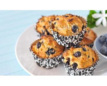 Heidelbeer-Muffins glutenfrei, laktosefrei & eifrei
