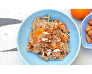 Süßer Mandarinen-Quinoa mit Mandeln glutenfrei, fructosearm
