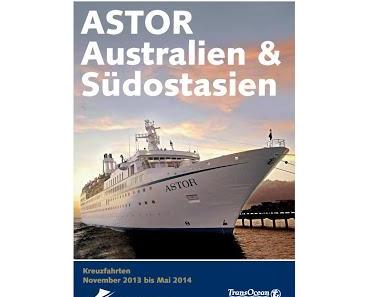 Die Australienreisen mit der ASTOR - TransOcean präsentiert Winterkatalog mit vier ausgewählten Routen für deutsche Gäste