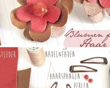 [diy] Haarblüten aus Kunstleder