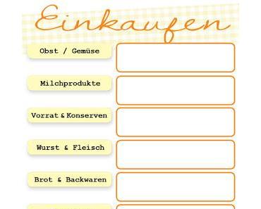 [JuNi] Freebie Friday | Einkaufsplaner