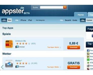 appster.de: Neue App Suchmaschine für iPhone, iPad und Mac