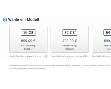 Lieferzeit von iPhone 5s rutscht auf “Oktober”
