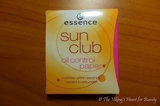 [Review] - essence sun club oil control paper