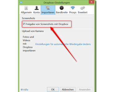 Dropbox: Version 2.4.0 kann Screenshots speichern und schnell teilen