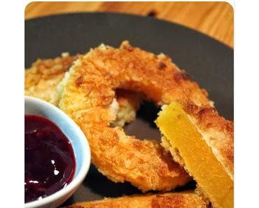 Kürbisschnitzel mit Preiselbeeren