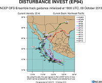 Pot. Tropischer Sturm OCTAVE zieht wahrscheinlich nach Baja California, Mexiko
