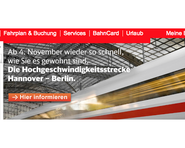 Ab 4.11. wieder "normaler" ICE-Verkehr zwischen Wolfsburg und Berlin