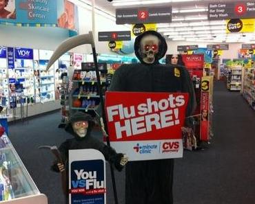 Gruslige Grippeimpf - Werbung