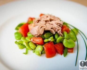 Salat mit dicken Bohnen und Thunfisch