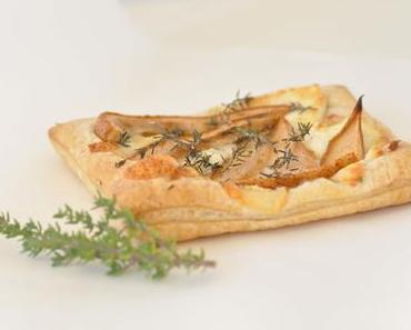 feuilletée mit birnen und ziegenkäse