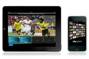 "Sky Sport"- Apps für iPhone und iPad bereits 100.000 mal runtergeladen.