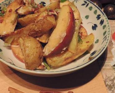 Weihnachtlicher Kartoffelsalat mit Apfel und Zimt