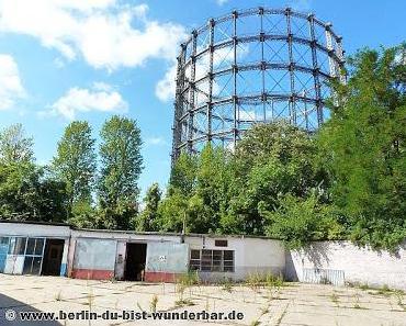 Der Berliner Gasometer und die Umgebung