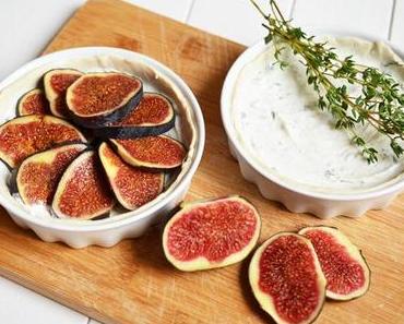 Kleine Feigentartes mit Ziegenfrischkäse