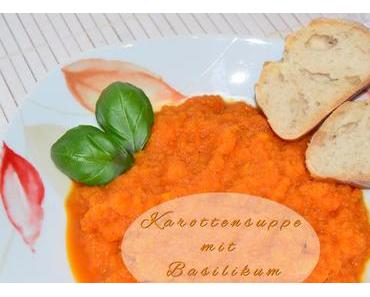 Karottensuppe mit Basilikum