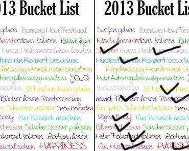 Wie war das mit der Bucketlist 2013?