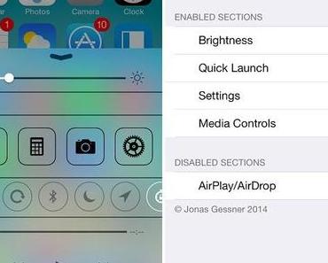 iOS 7 Control Center Cydia Tweaks: CCLoader, Share Widget (Facebook, Twitter)