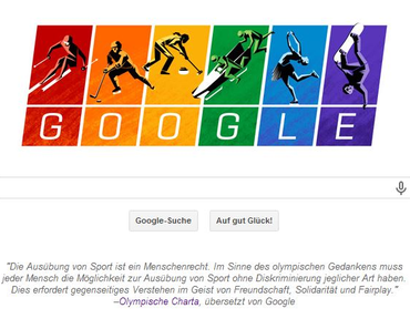 Google setzt mit Regenbogen-Doodle Zeichen bei Olympiade in Sotschi