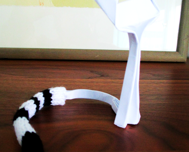 Origami "little cat"... die Katze mit dem bunten Schwanz