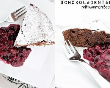 Schokoladentarte mit warmen Beeren