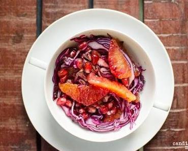 Nachgemacht: Rotkraut-Granatapfel-Salat mit Blutorangenfilets