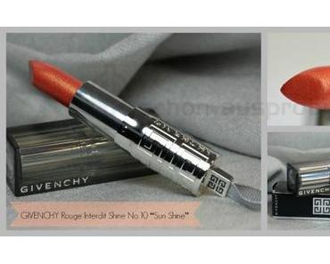 Noch eine traumhafte Nuance des GIVENCHY Rouge Interdit Shine, diesmal “Sun Shine”