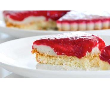 Vanille Kokosmilch “Cheesecake” mit Beerenmark glutenfrei, vegan & fructosearm