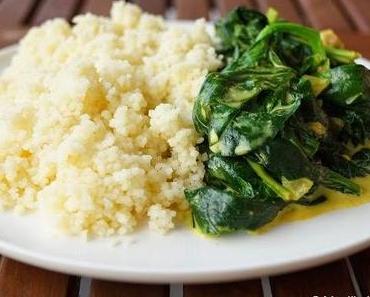 Nachgekocht: Couscous mit Kokos-Spinat und Kichererbsen
