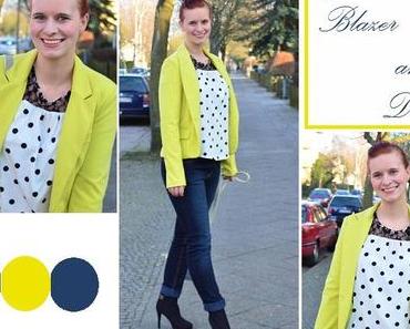 Yellow Blazer and Dots [Outfit]