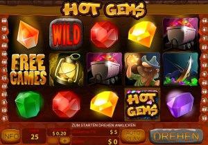 Der Glücksspielautomat Hot Gems im Europacasino