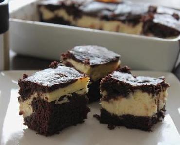 Marmorierte Cheesecake-Brownies mit Tonkabohne