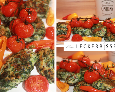 Spinat-Ricotta-Nocken mit Ofengemüse