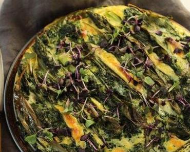Spargel-Bärlauch-Frittata oder dem Spargel auf der Spur