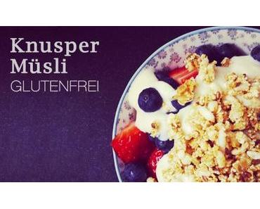 Knusper Crunchy Müsli glutenfrei mit Kokosmilch-Joghurt vegan