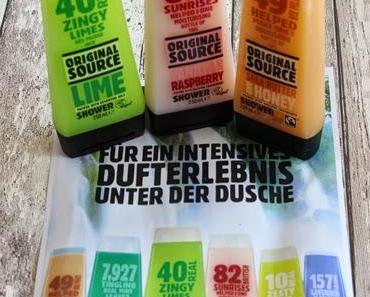 Die vergane Original Source Duschgel´s erobern unsere Dusche !