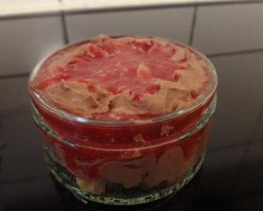 schokocreme mit erdbeermus