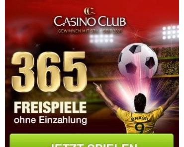 365 Freispiele zur Fußball WM im Casino Club