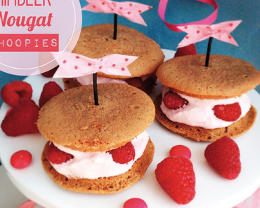 Nougat-Whoopies mit Himbeerfüllung