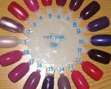 Pink, Rot, Lila sind alle meine Lacke...