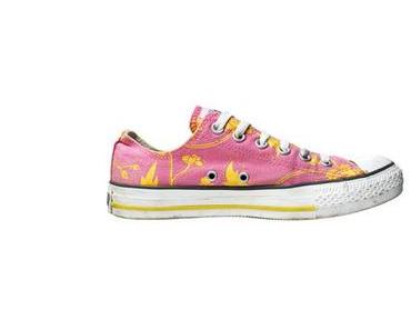 #Converse Chuck Taylor All Star Chucks OX (Oxford) 1X153 Pink Gelb Flowers Orchid Low