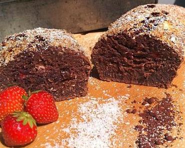 Schoko-Kokos-Kastenkuchen mit Fruchtfüllung