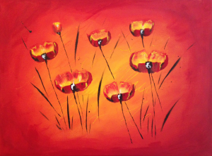 Mohnblumen – Das erste Bild nach Jahren der Pinselabstinenz