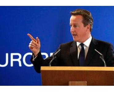 Englands Premier schlägt die Kriegstrommel, statt zurückzupfeifen