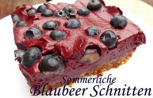 Sommerliche Blaubeer-Schnitten