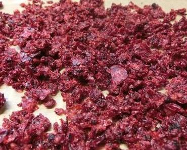 Fruchtpulver von schwarzer und roter Johannisbeere