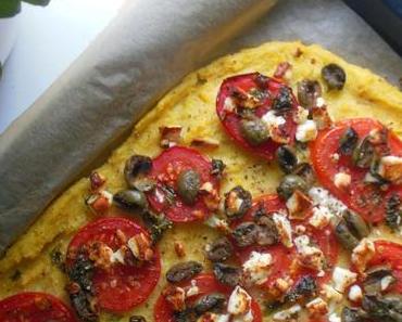 für kleine Sommeraugenblicke: Überbackene Polenta mit Tomaten und Feta