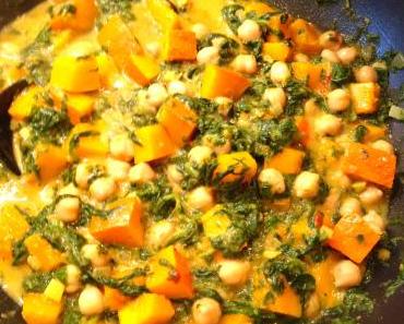 Kürbis-Spinat-Kichererbsencurry